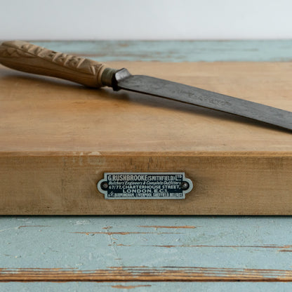 Rushbrooke Butchers Counter Top Chopping Board with Plaque