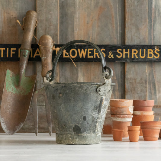 Tiny Rustic Salesman Sample Galvanised Bucket