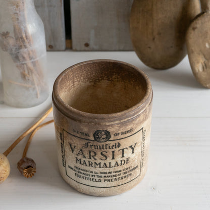 Vintage Ironstone Fruitfield Varsity Marmalade jar