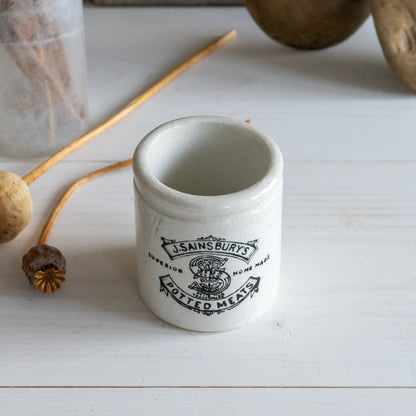 Vintage J Sainsbury ironstone potted Meat Jar