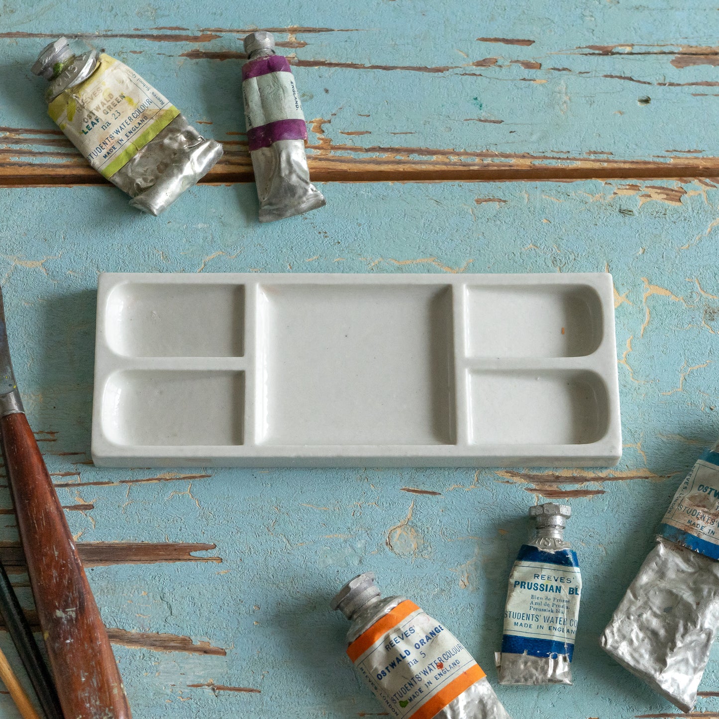 Vintage ROWNEY & Co ironstone Paint Palette
