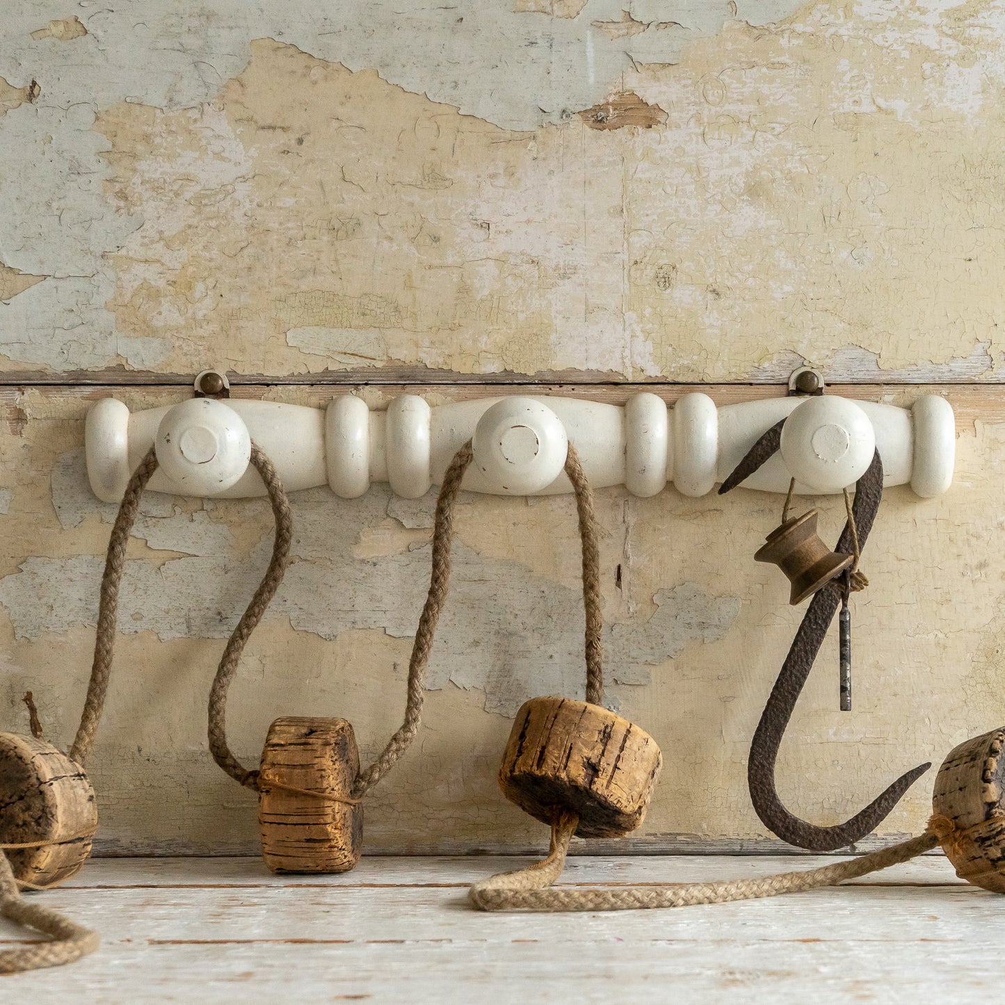 White Painted Coat Hooks