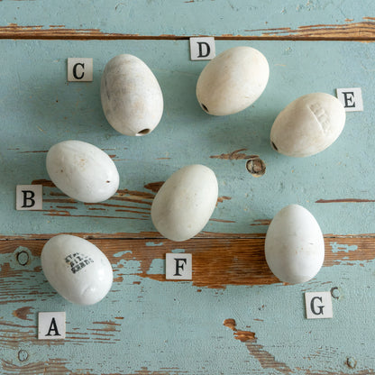Antique Ceramic Broody Egg