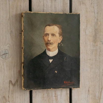 Antique French Portrait Painting of a Gentleman