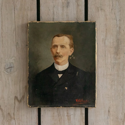 Antique French Portrait Painting of a Gentleman