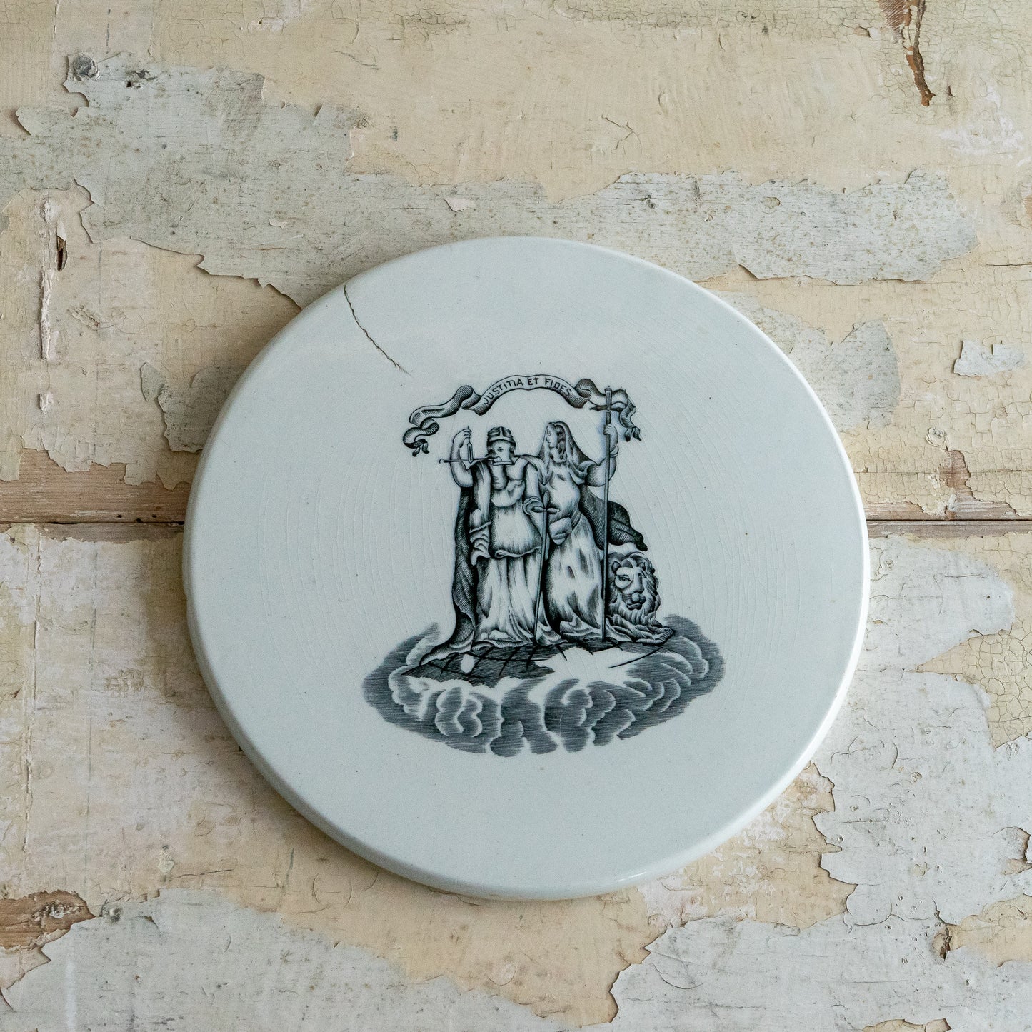 Antique Ironstone Scale Plate
