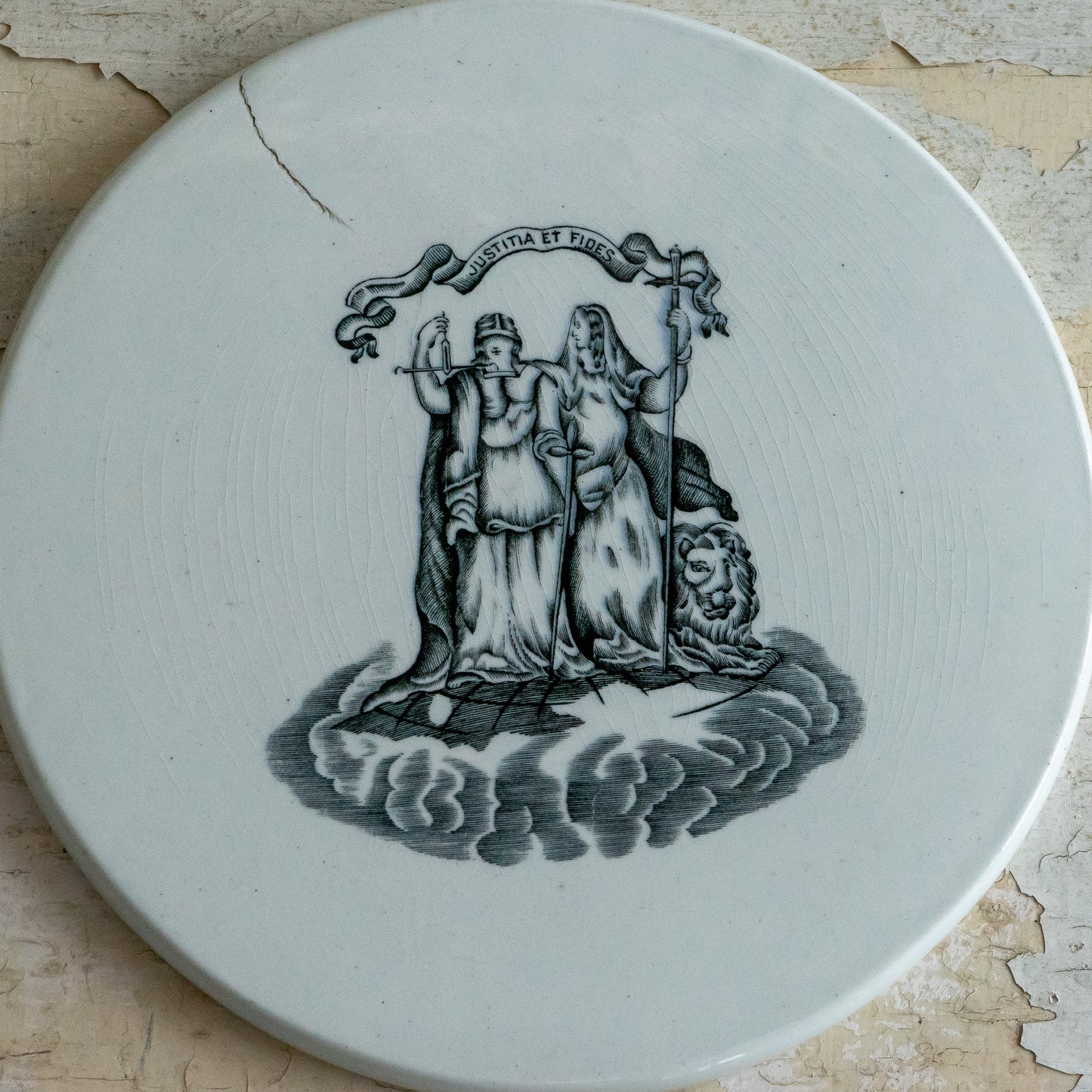 Antique Ironstone Scale Plate