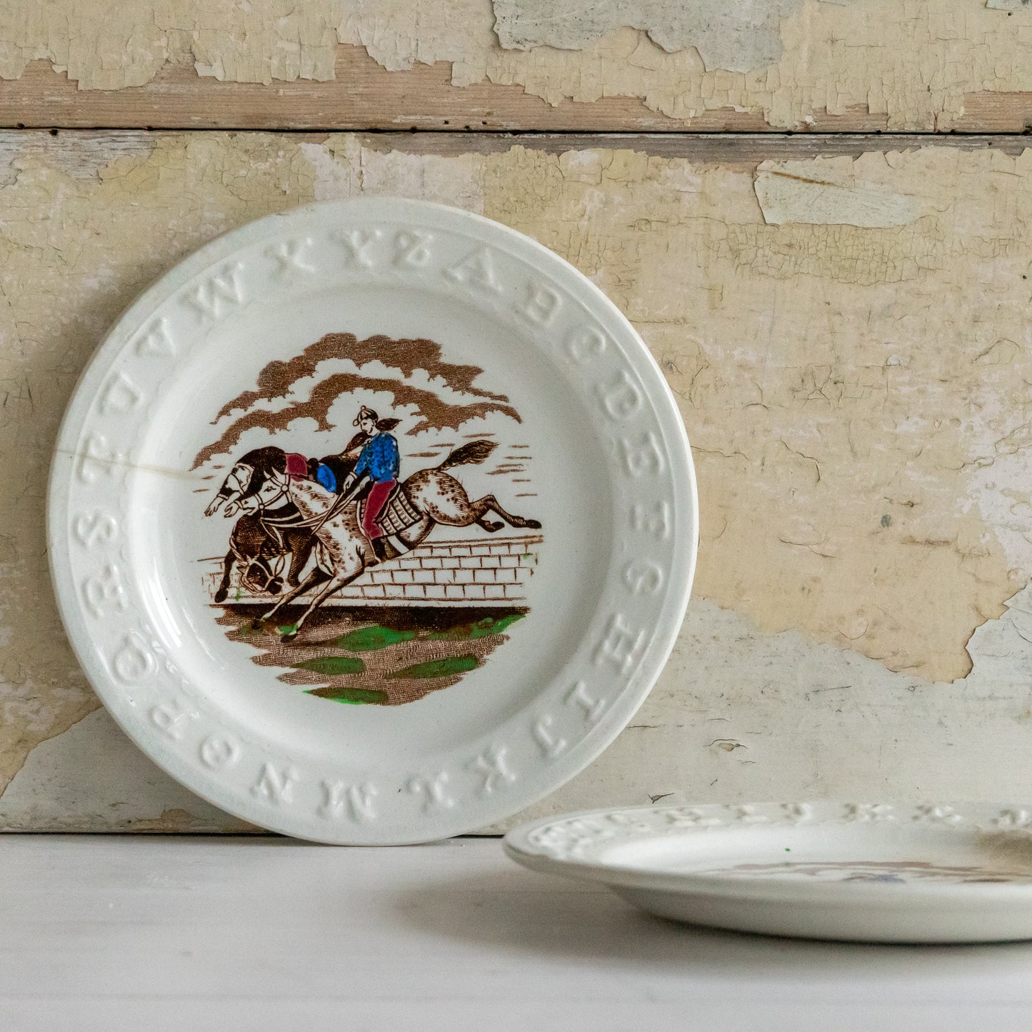 Antique Nursery Alphabet plate