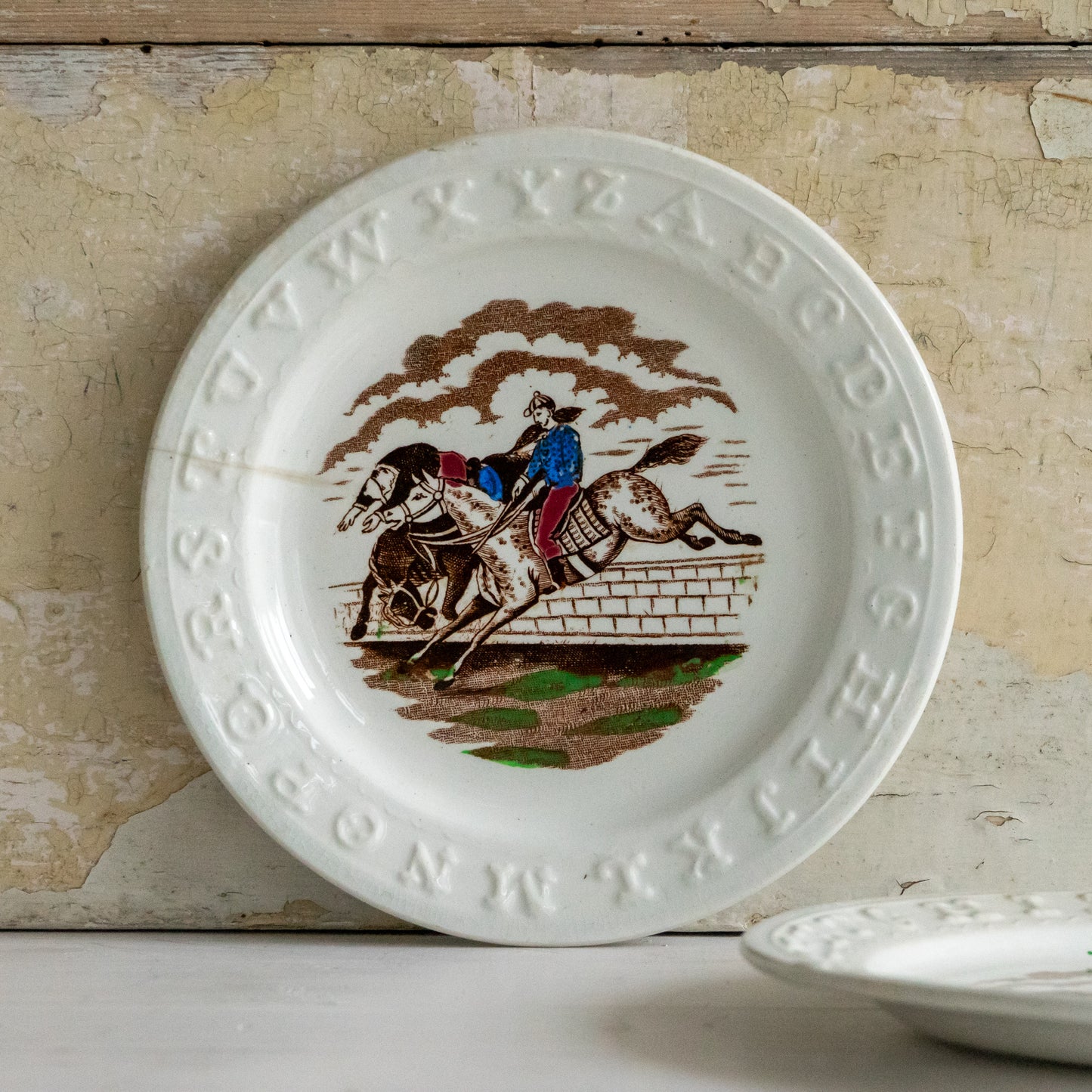Antique Nursery Alphabet plate