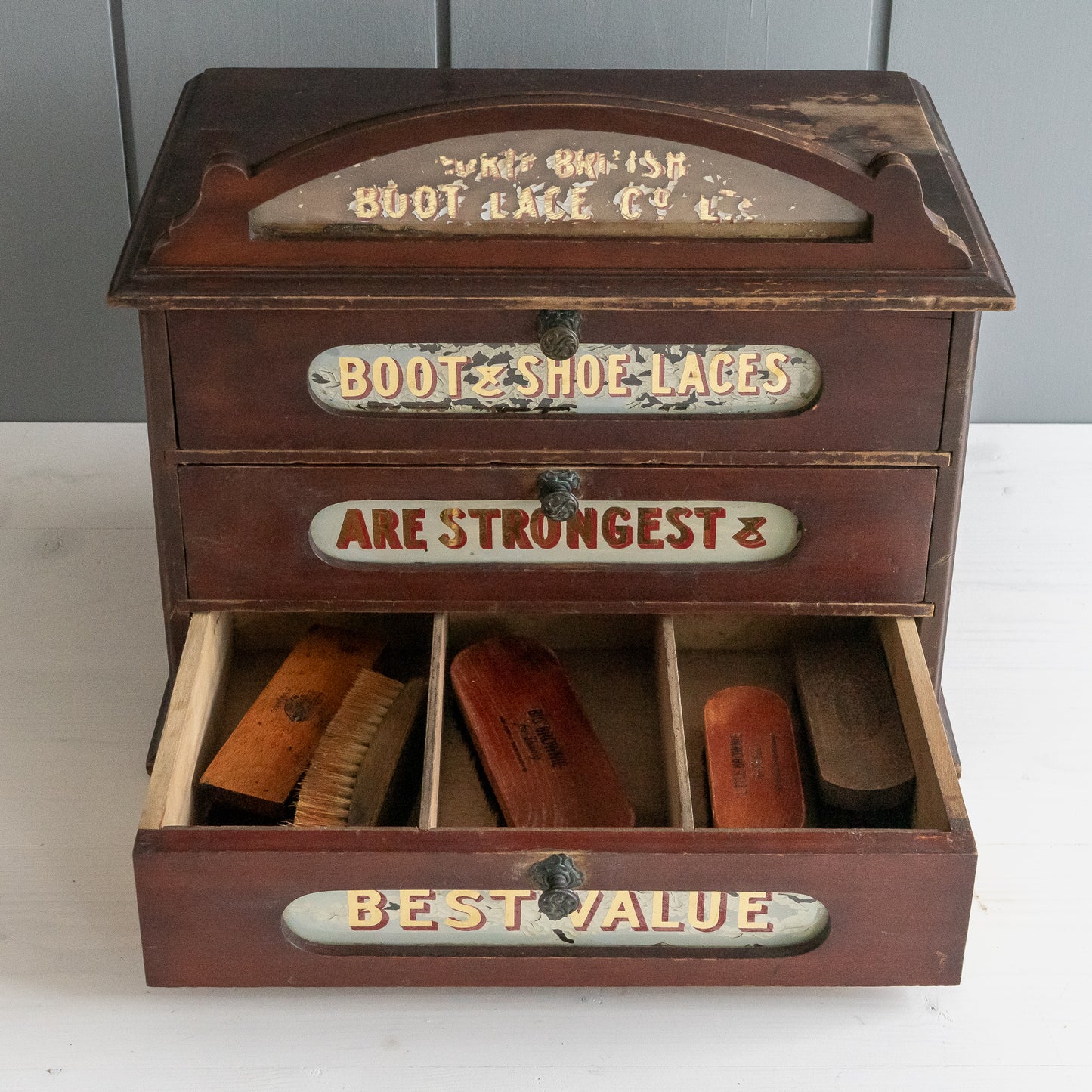 Stunning Antique Set of Shop Advertising Drawers