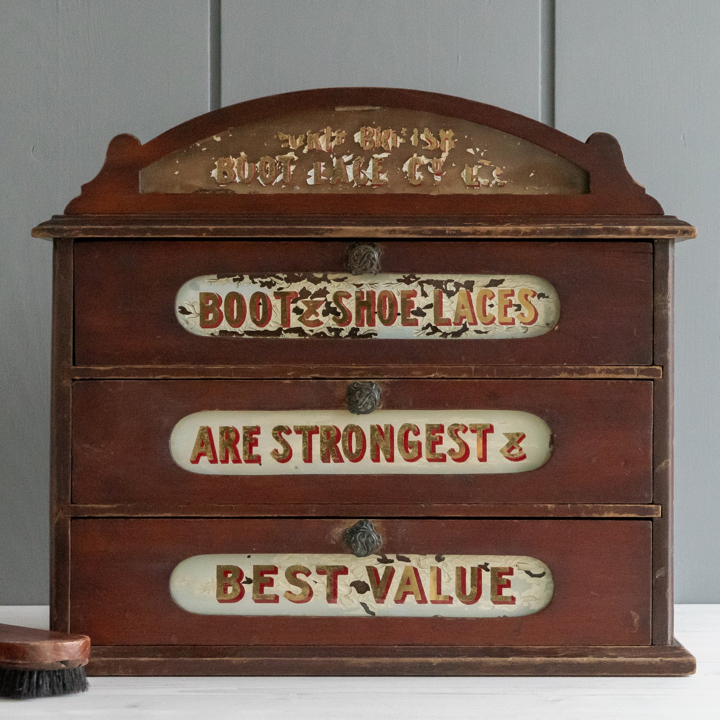 Stunning Antique Set of Shop Advertising Drawers