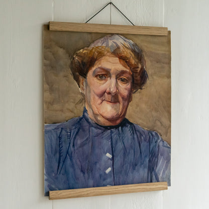 Antique Watercolour Painting of a Lady