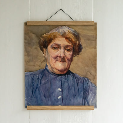 Antique Watercolour Painting of a Lady