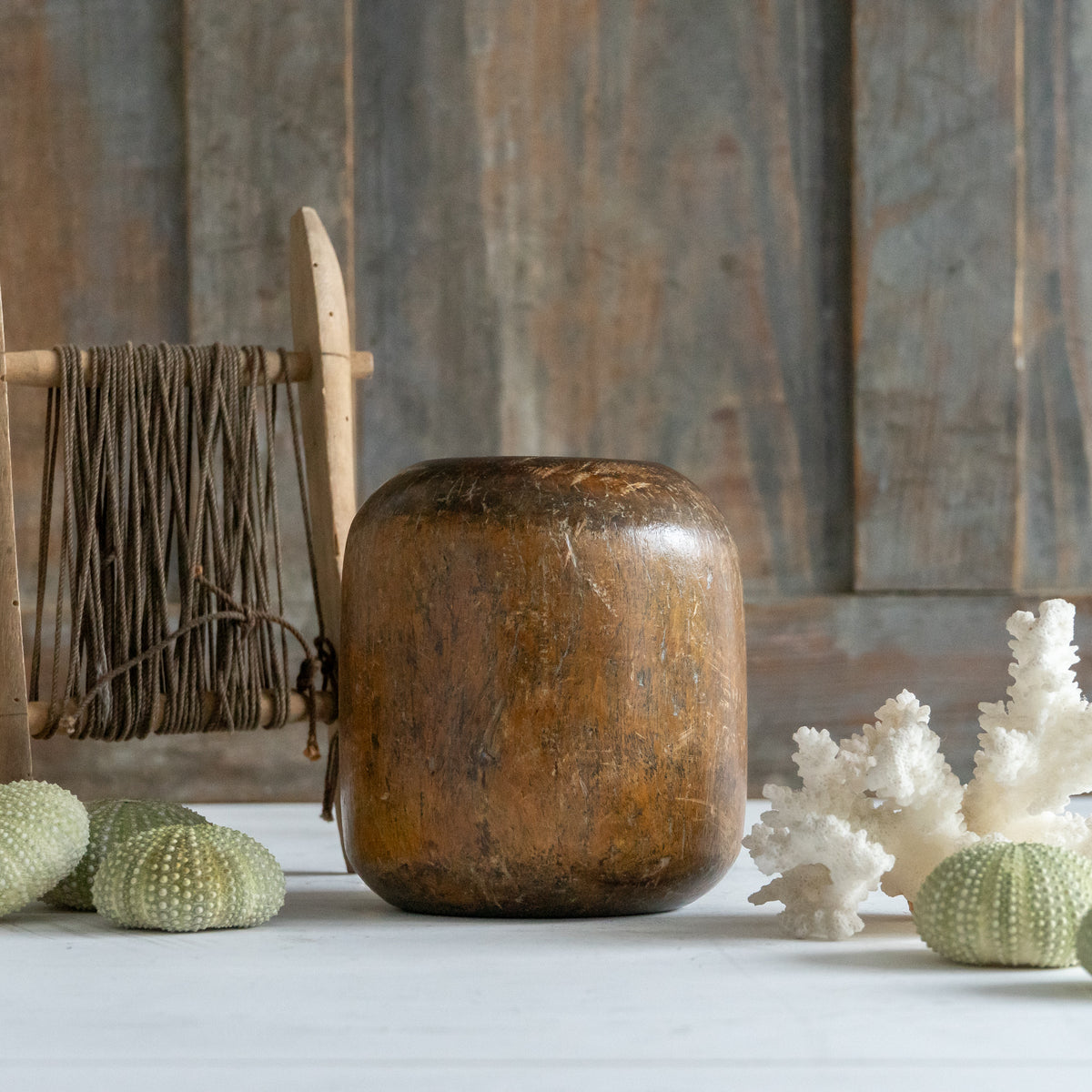 Antique Wooden Stable Noggin