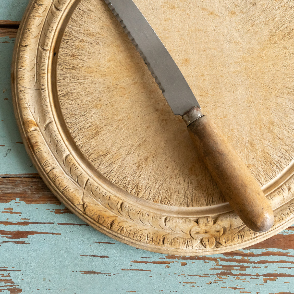 Carved Wooden Bread Board