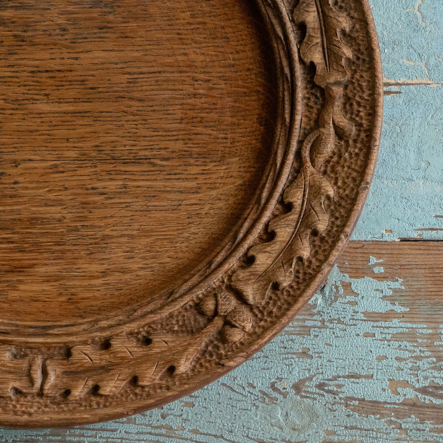 Carved Wooden Plate