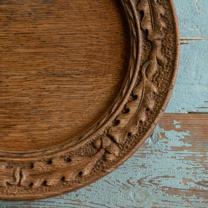 Carved Wooden Plate