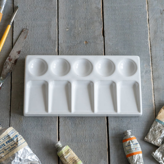 Ceramic White Paint Palette