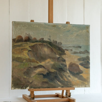 Coastal Scene Oil Painting