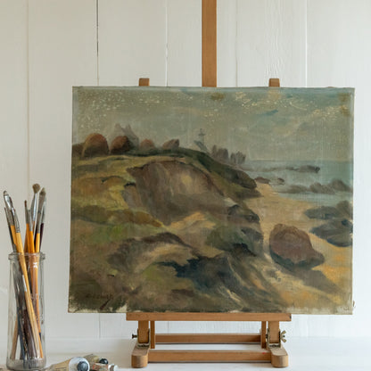Coastal Scene Oil Painting