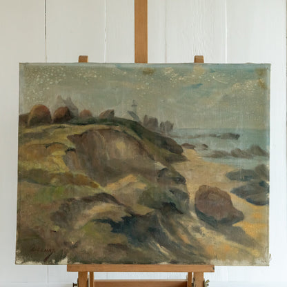 Coastal Scene Oil Painting