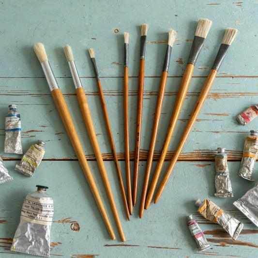 Collection of Vintage Paint Brushes