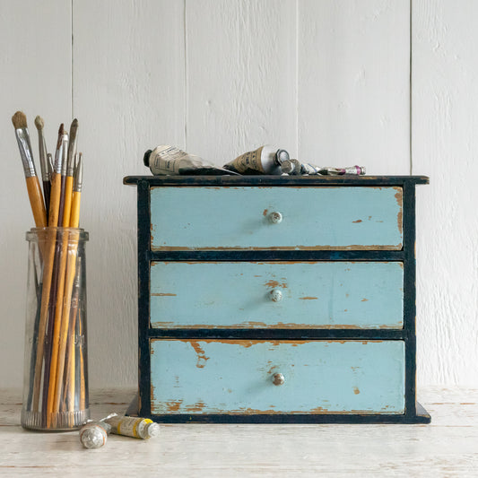 Cute Little Blue Painted Drawers