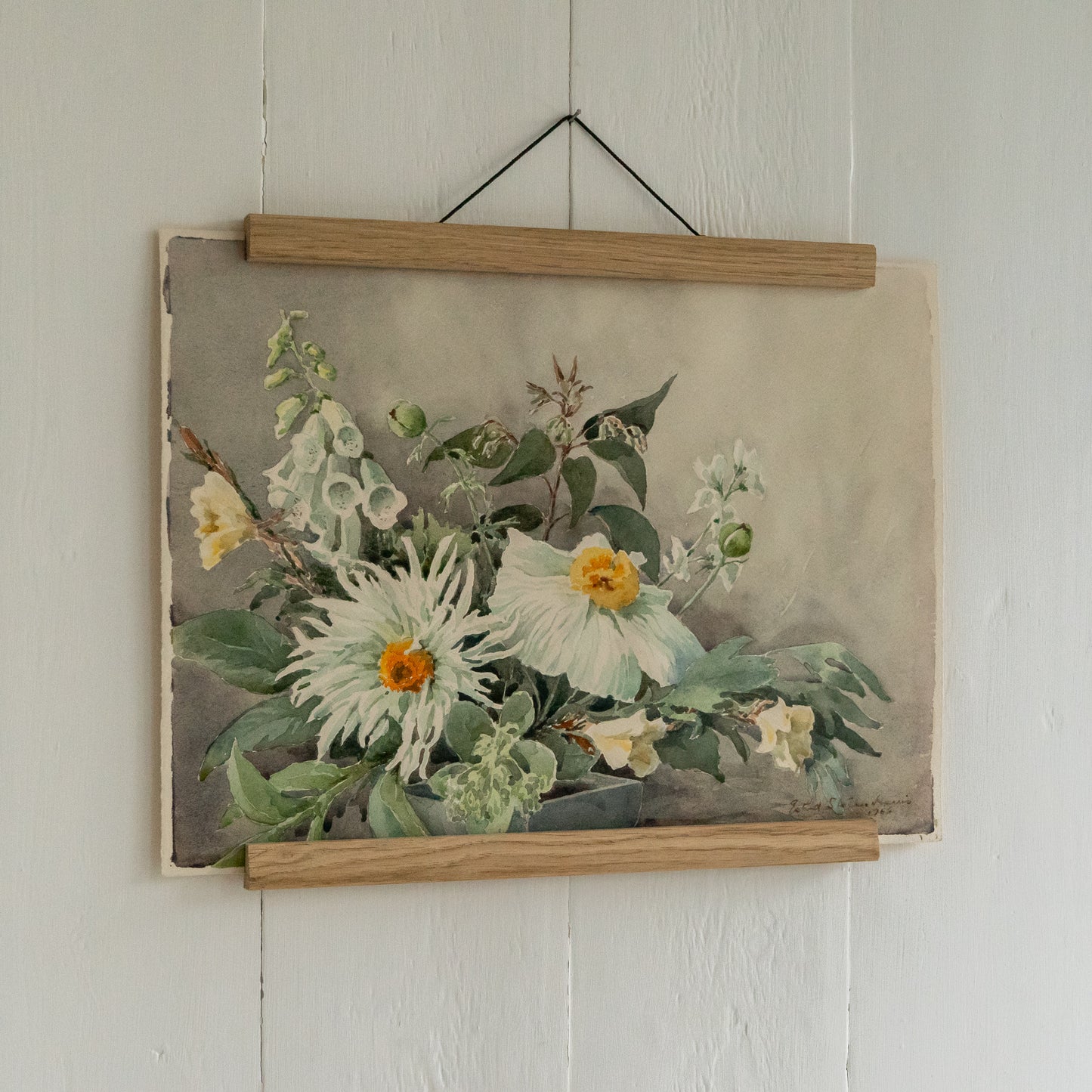Daisy and Foxglove Watercolour Painting