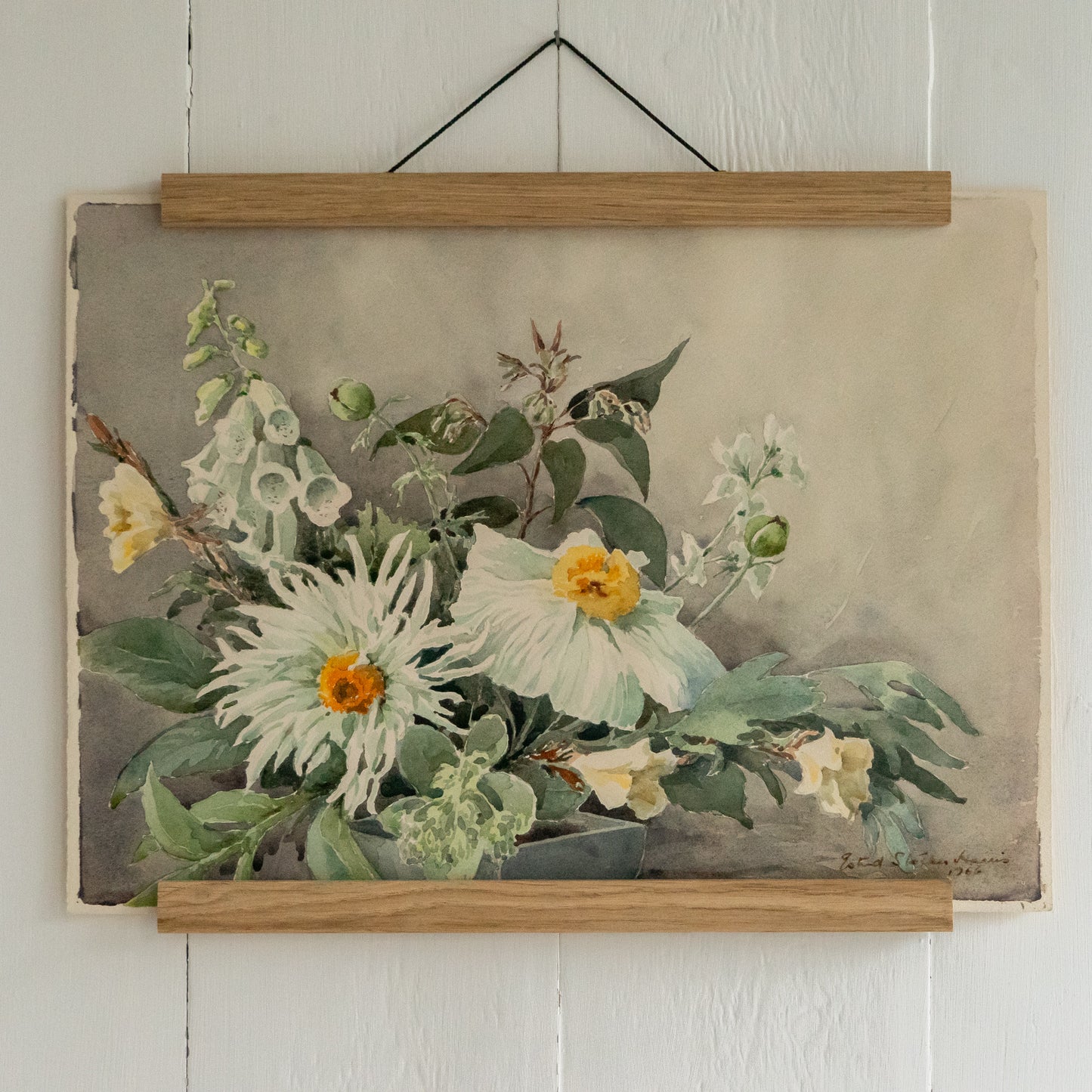 Daisy and Foxglove Watercolour Painting