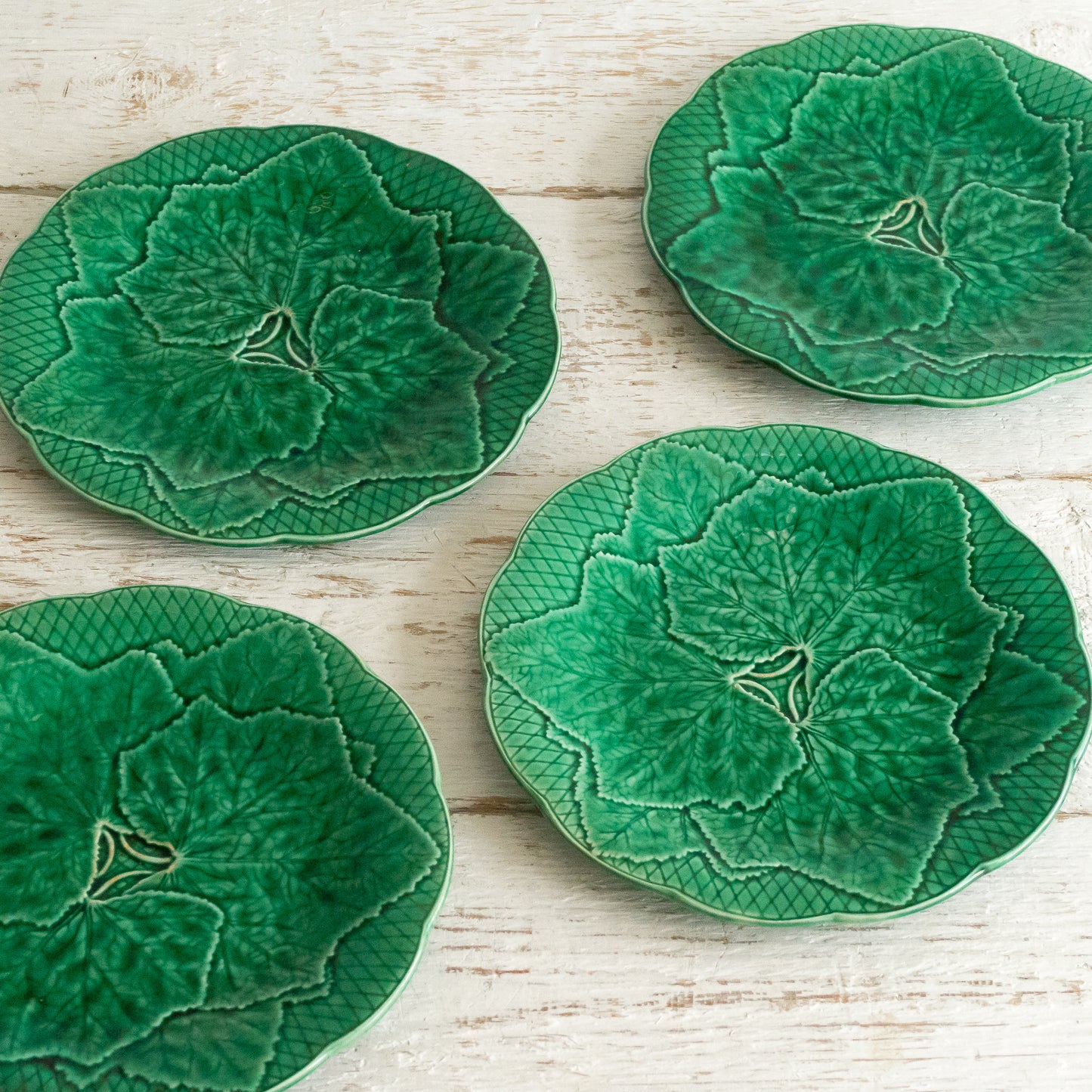 Decorative French Green Leaf Plate