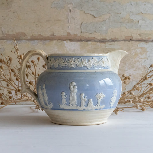 Decorative Blue and White Jug