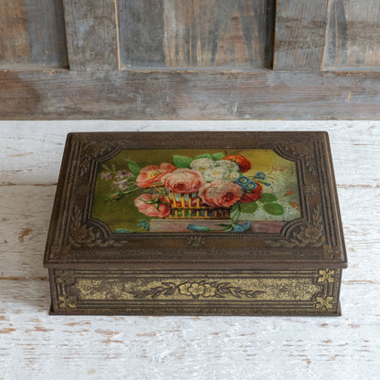 Decorative Floral Crawford & Sons Biscuit Tin