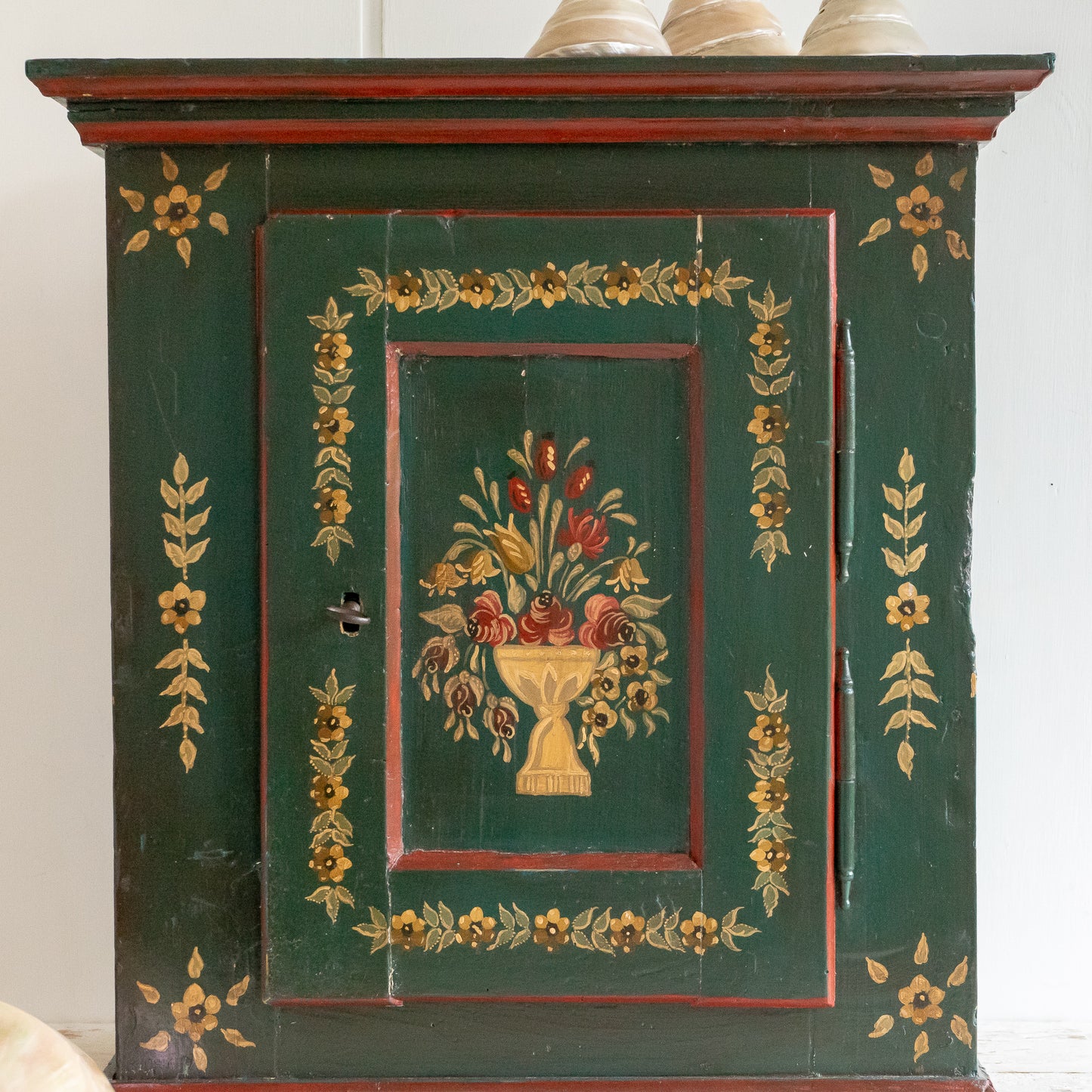 Decorative Floral Painted Cabinet