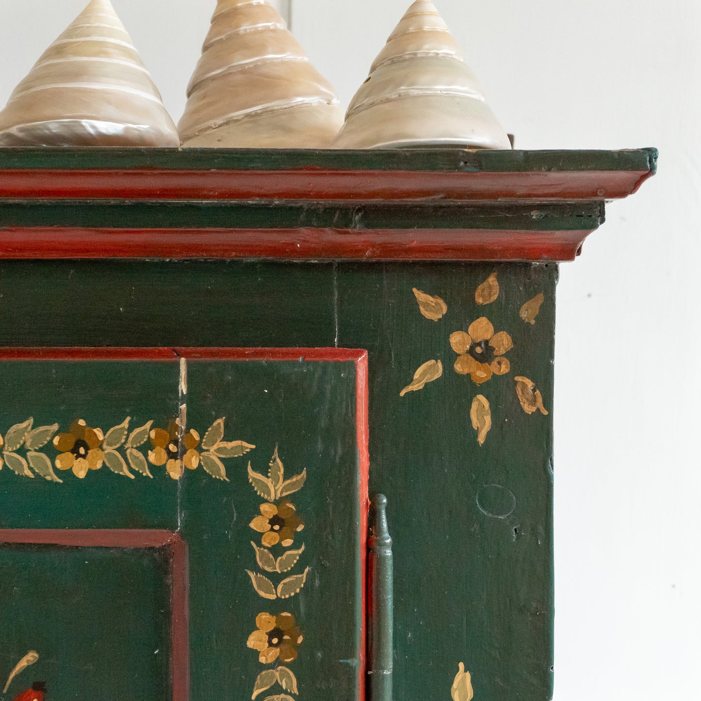 Decorative Floral Painted Cabinet