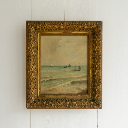 Decorative Framed Oil Painting of a Seascape
