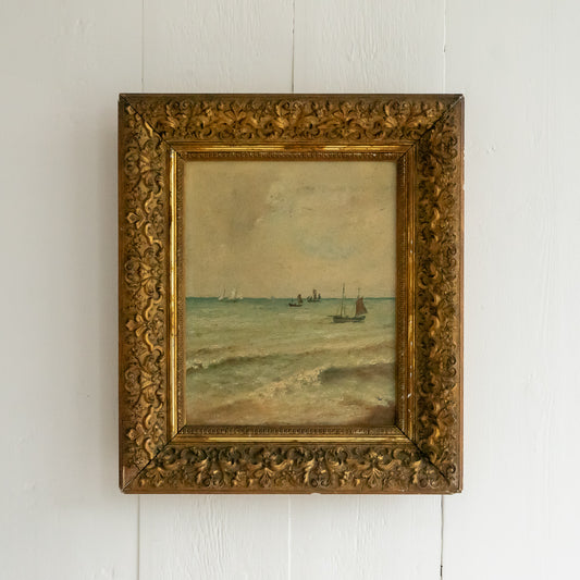 Decorative Framed Oil Painting of a Seascape