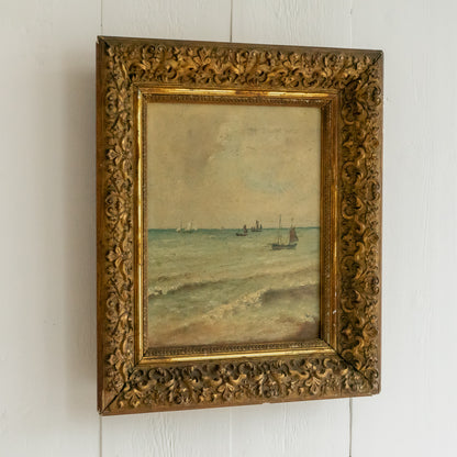 Decorative Framed Oil Painting of a Seascape
