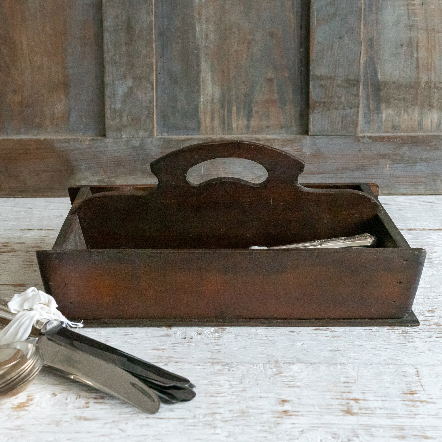 Decorative Wooden Cutlery Tray