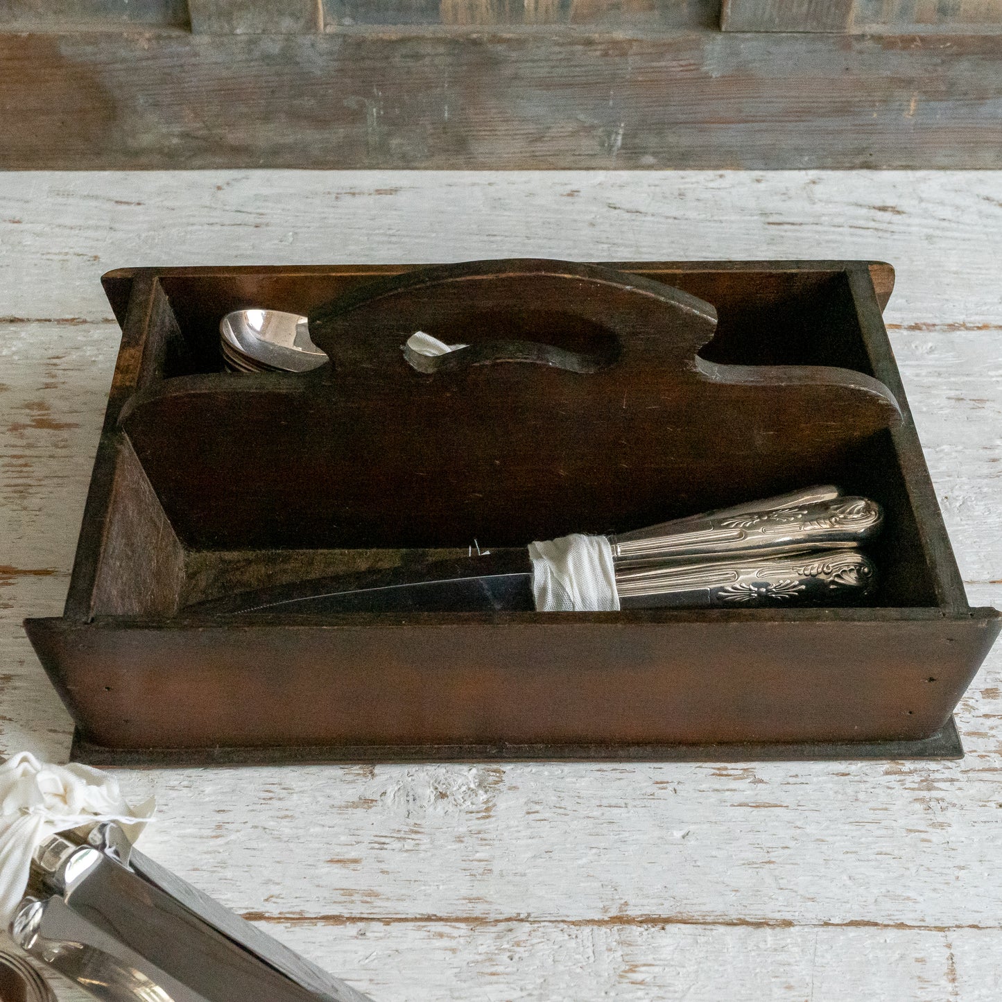 Decorative Wooden Cutlery Tray