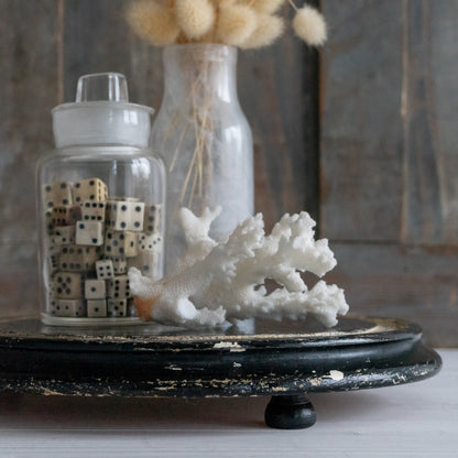 Ebonised Round Wooden Dome Base