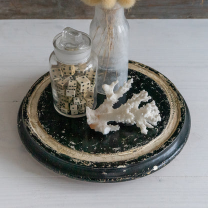 Ebonised Round Wooden Dome Base