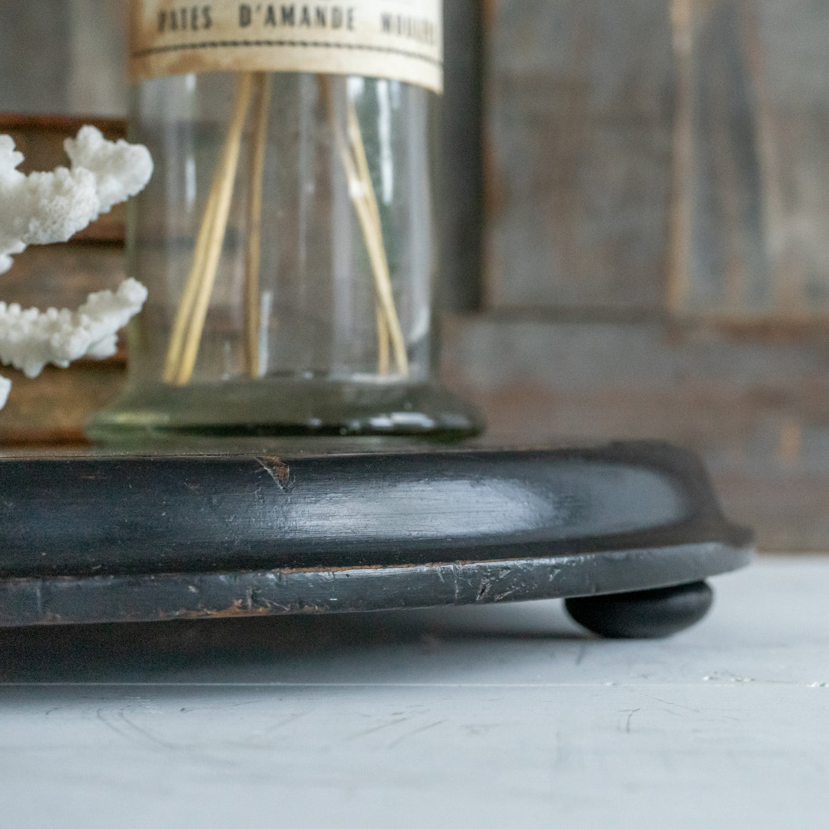 Ebonised Wooden Dome Base