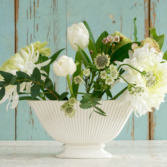 Elegant White Wedgwood Mantle Vase