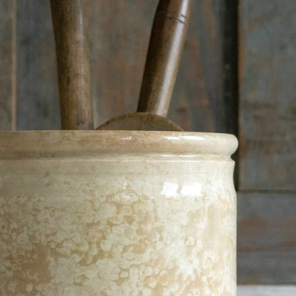 Fabulous Old Buttery White French Pot