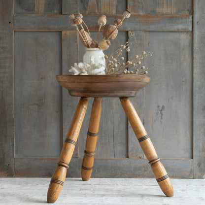 Fabulous Turned Elm Stool