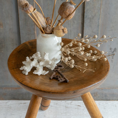 Fabulous Turned Elm Stool