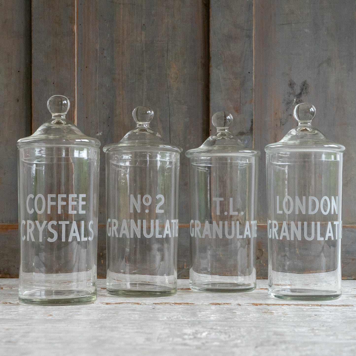 Fabulous Vintage Etched Glass Storage Jar