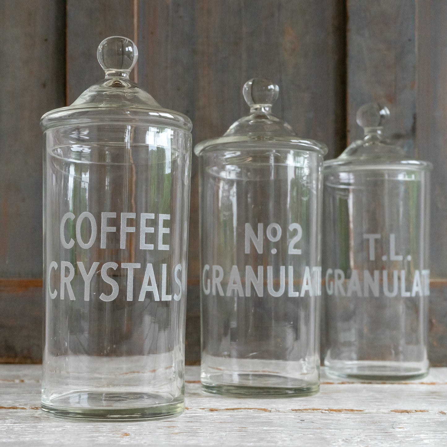 Fabulous Vintage Etched Glass Storage Jar