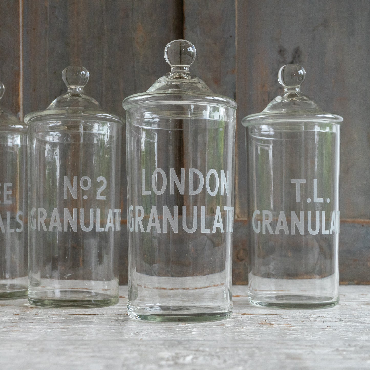 Fabulous Vintage Etched Glass Storage Jar