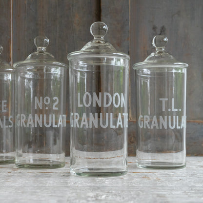 Fabulous Vintage Etched Glass Storage Jar